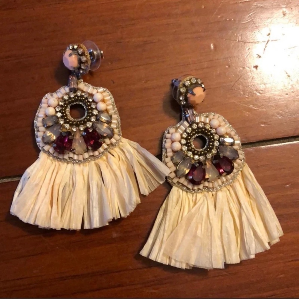 HAWAÏEN TASSEL EARRINGS WITH STONES